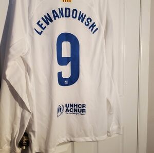 Lewandowski FCB Nike Men's XL Long Sleeve Away Shirt